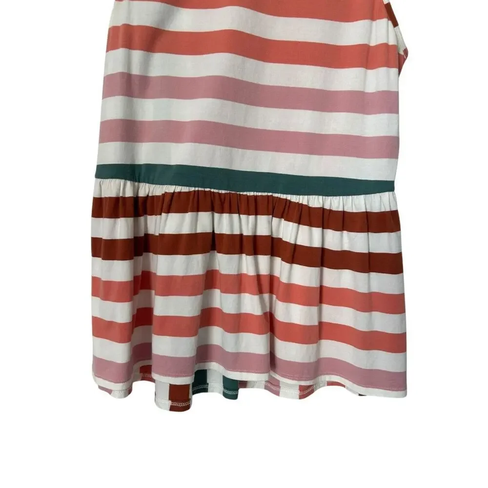Matilda Jane Dress Girls Size Medium Multicolor Striped Knit Casual Sleeveless